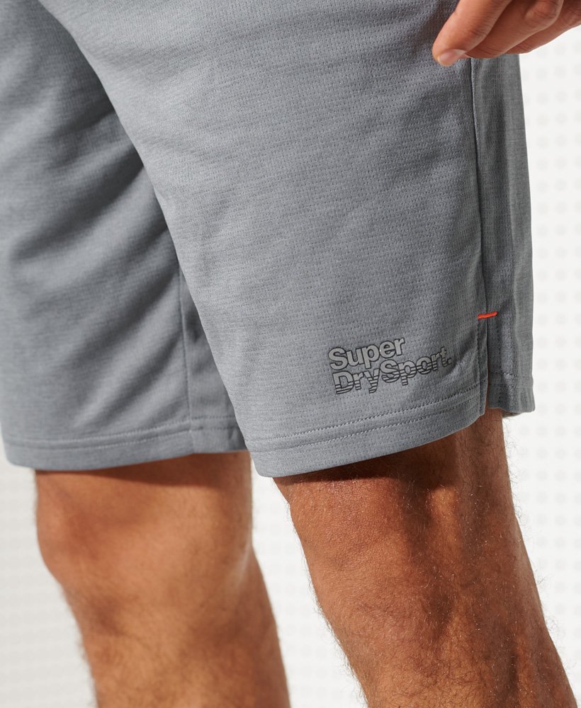 Mens Training Shorts in Steel Grey Marl Superdry