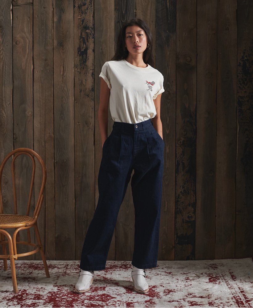 limited edition PLEATED PANTS LIMITED EDITION - Oyster White