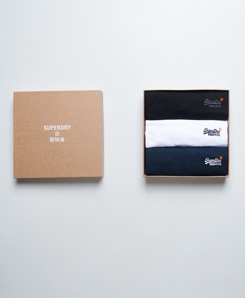 Superdry Vintage Logo T-Shirt 3 Pack Gift Set