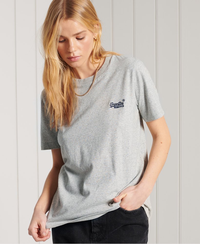 Womens - Organic Cotton Classic T-Shirt in Light Grey | Superdry UK