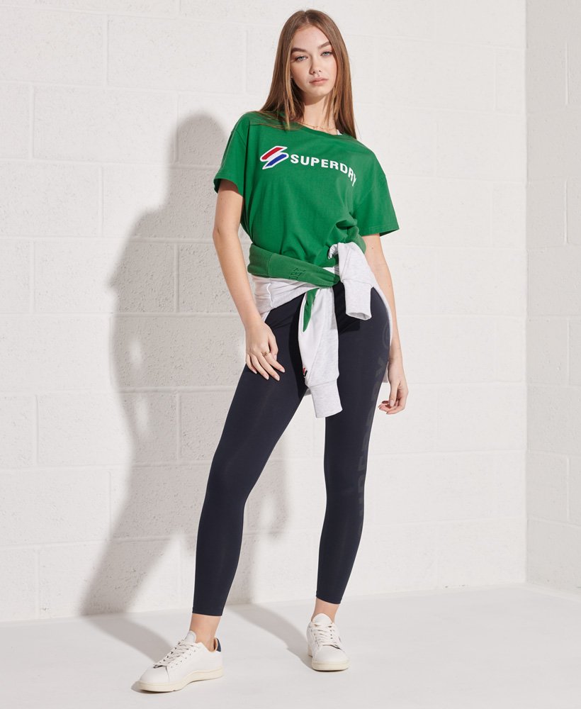 Women's - Sportstyle Graphic Boxy T-Shirt in Green | Superdry IE