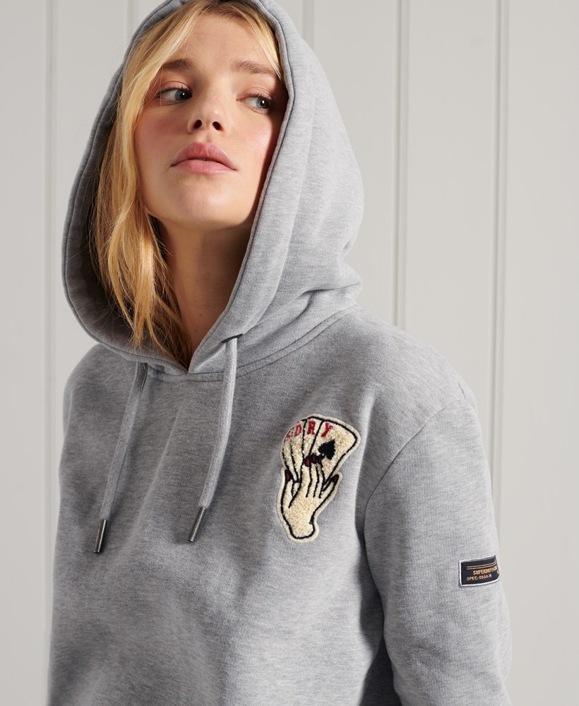Superdry Korte Military hoodie met logo - Hoodies voor Dames