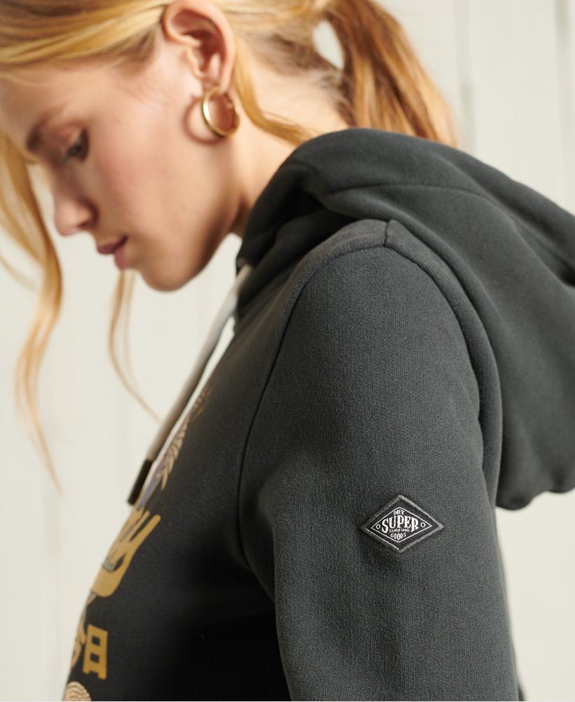 Superdry Vintage Itago Brushed Hoodie Women's Sale Womens Hoodies