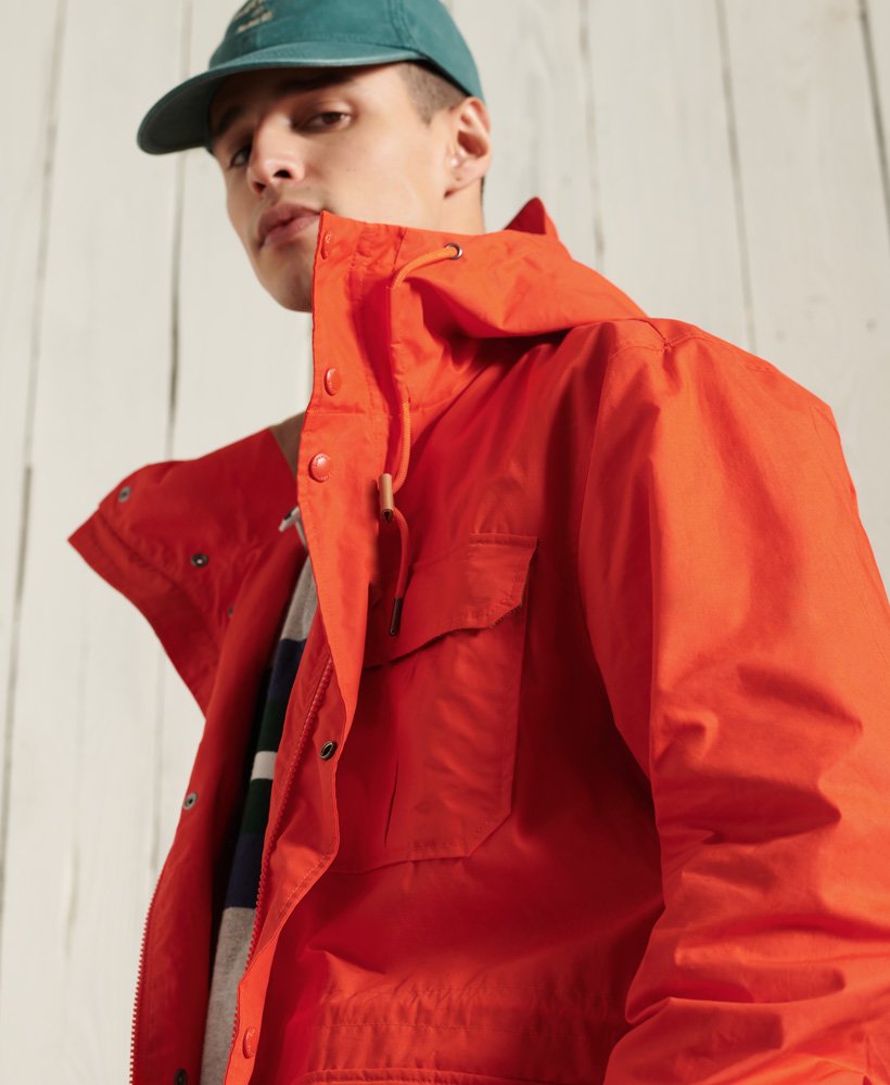 Men's Mountain Parka Coat in Bold Orange | Superdry CA-EN