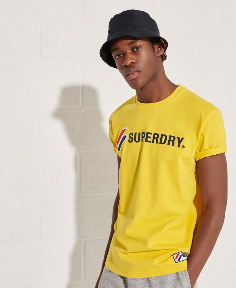 superdry yellow t shirt