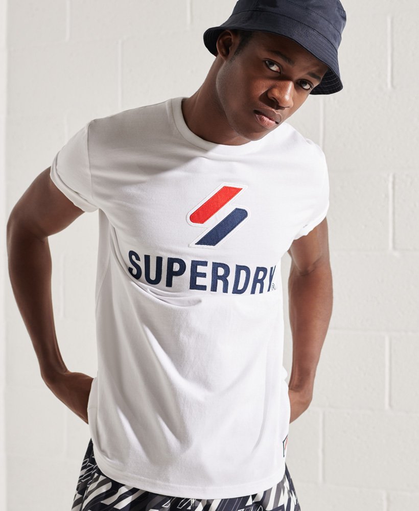 superdry white t shirt mens