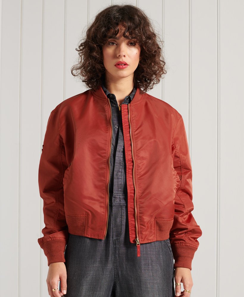 Womens Ma1 Bomber Jacket In Rust Superdry