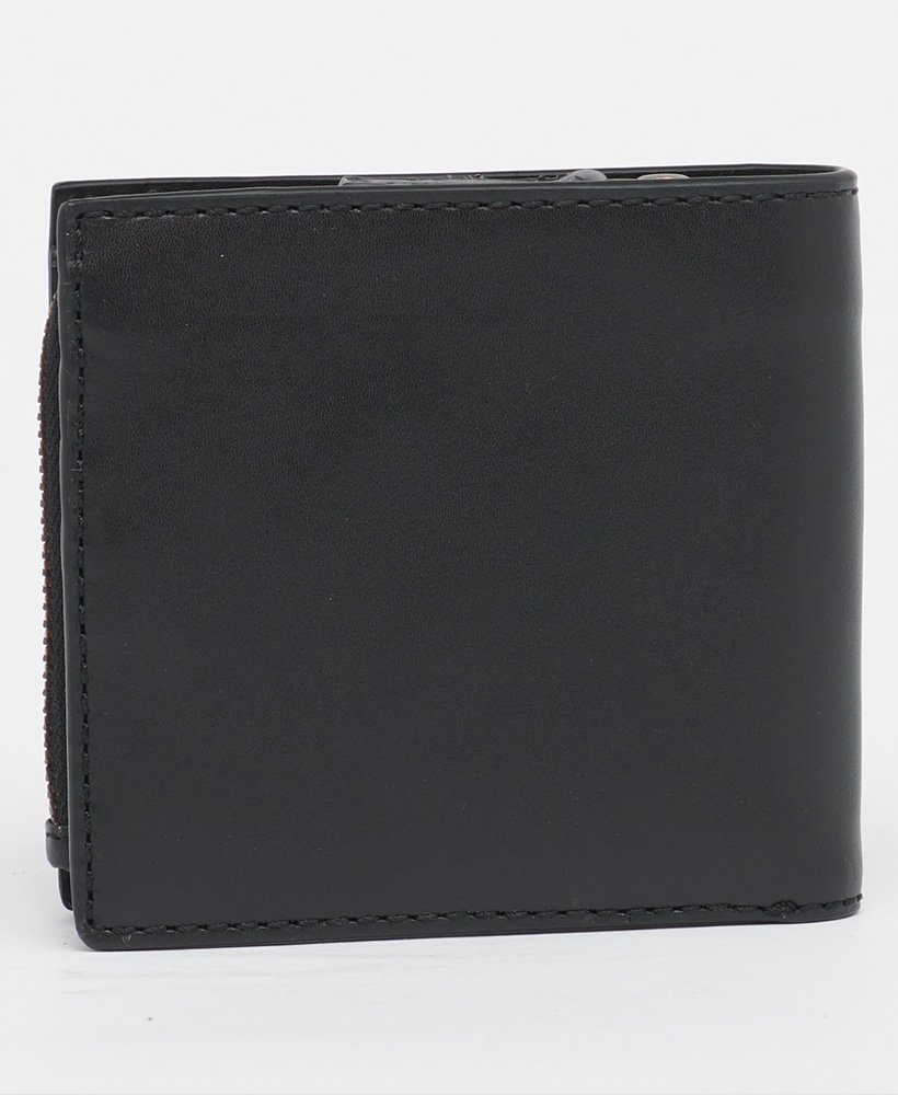 Men’s - Vermont Bifold Leather Wallet in Black | Superdry