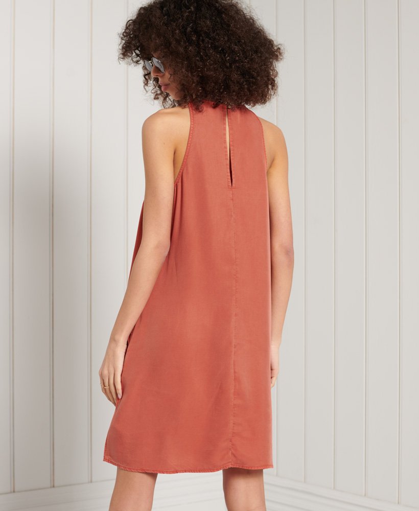 Dames Mouwloze Jurk Bruin Superdry NL