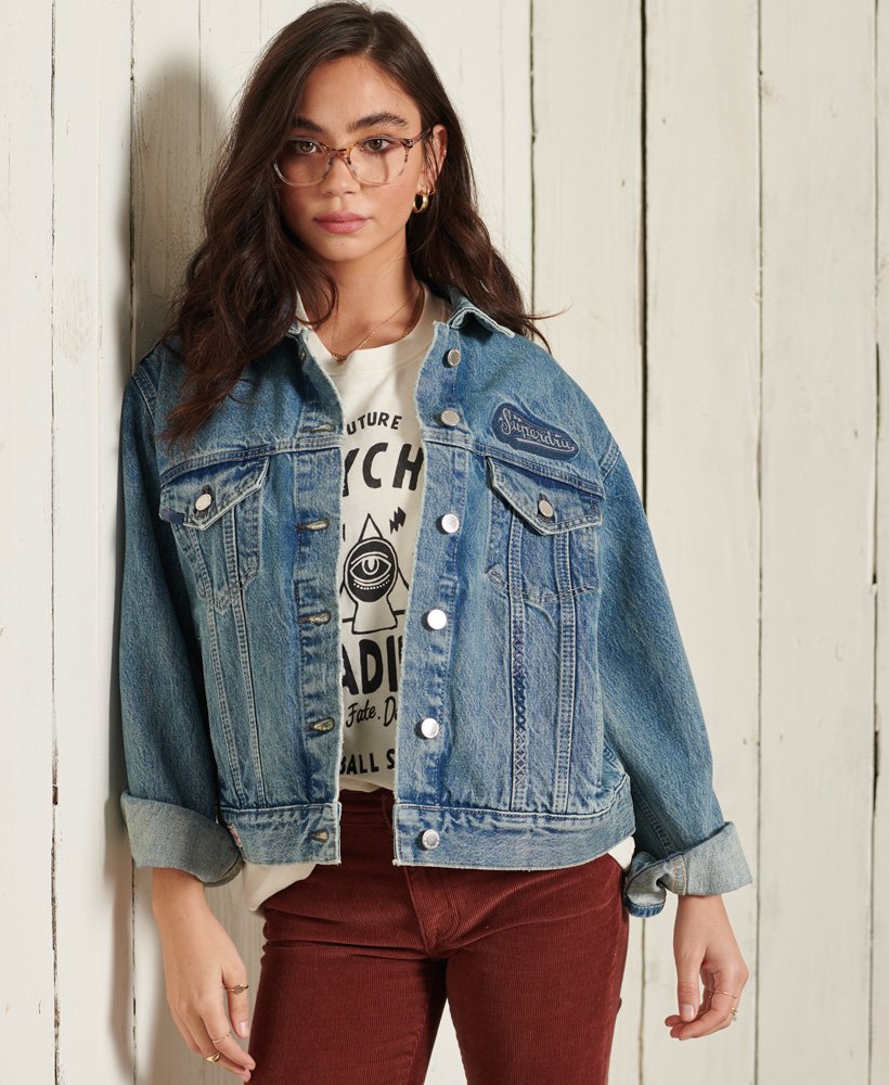 Superdry denim best sale jacket womens