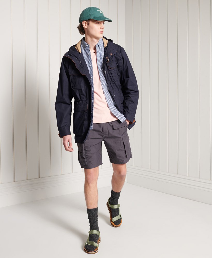 Mens Utility Cargo Shorts in Dark Grey Superdry