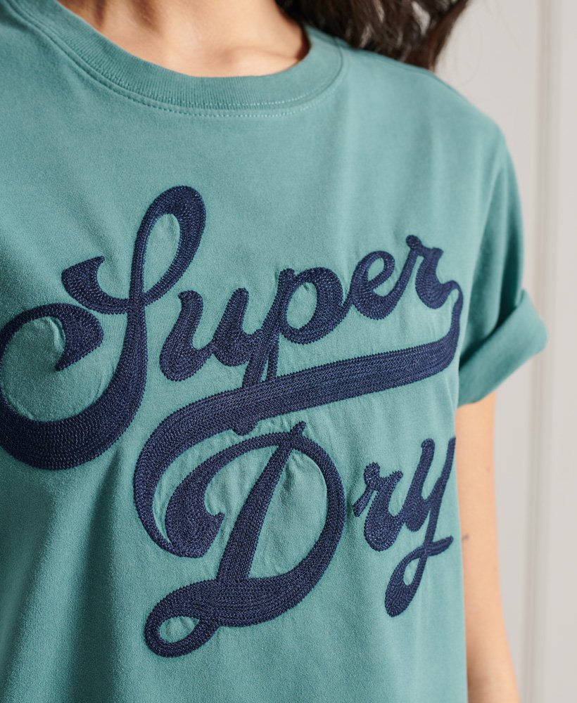 Womens - Workwear Graphic T-Shirt in Cerulean Dusk | Superdry UK