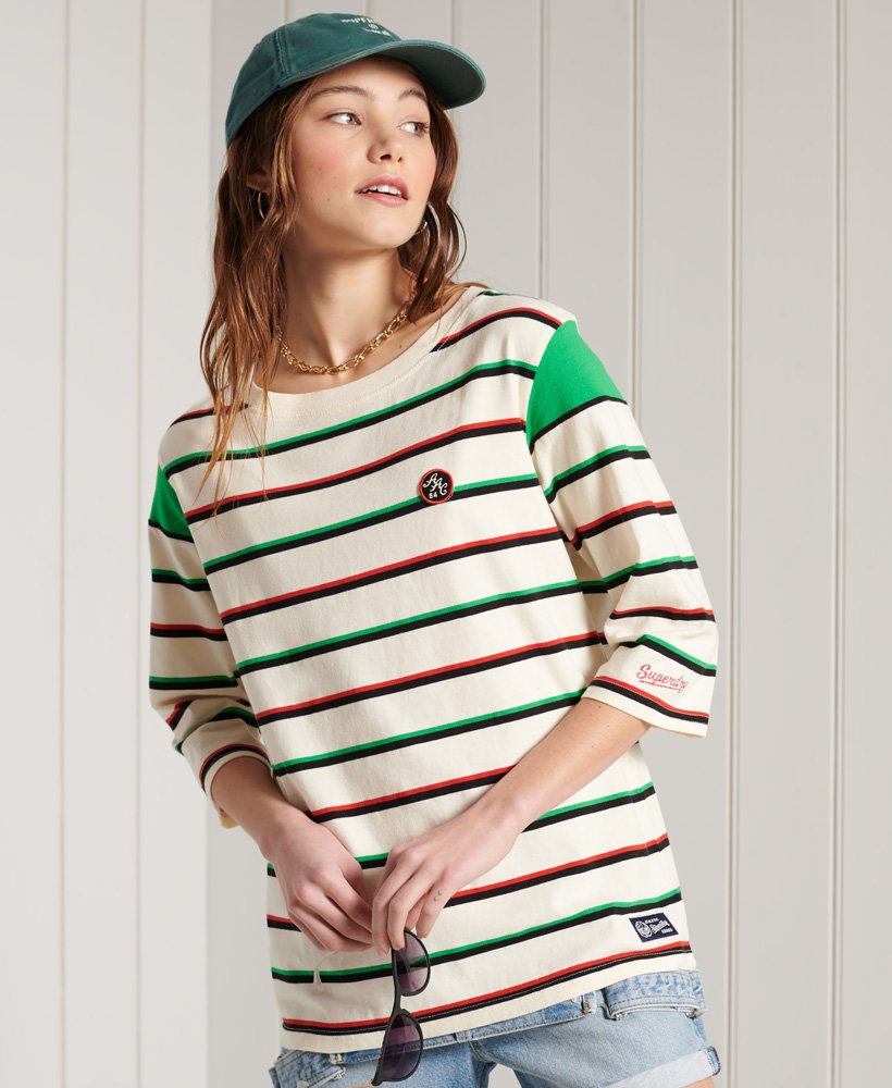 Womens - Collegiate Ivy League T-shirt in Green | Superdry