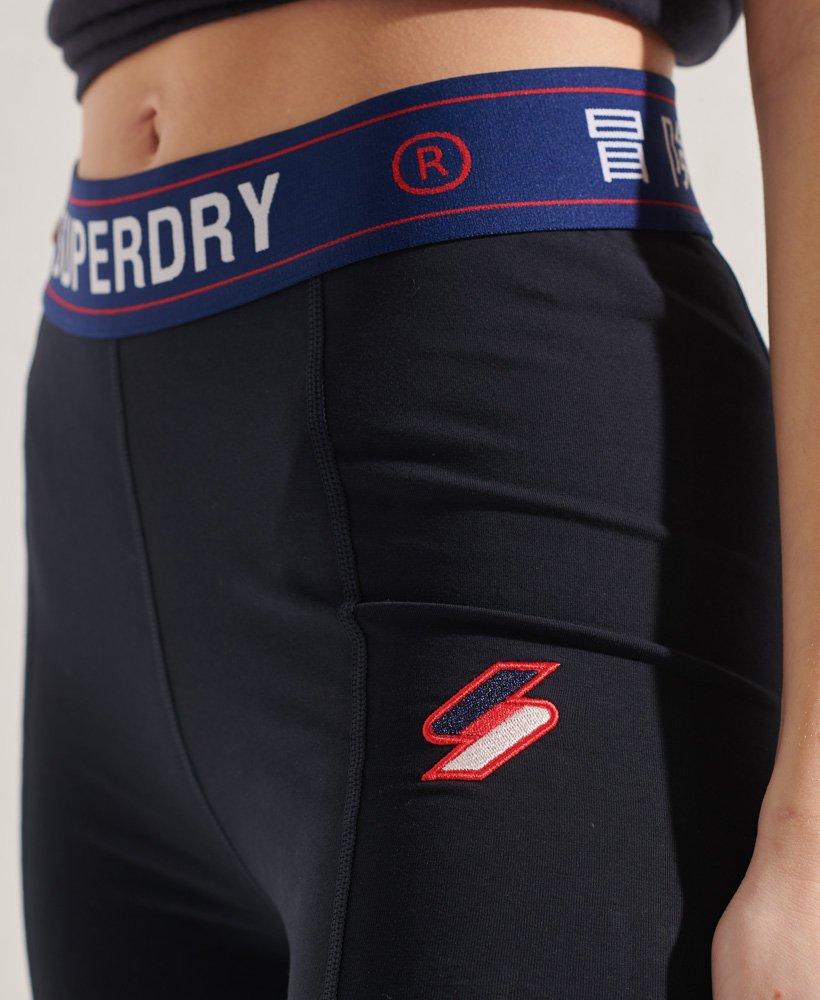Womens - Sportstyle Essential Cycling Shorts in Deep Navy | Superdry UK