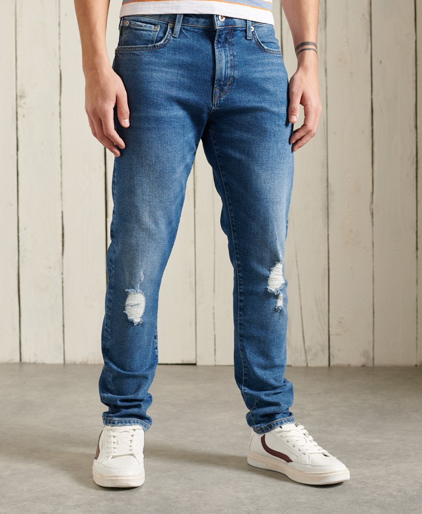 Mens - Slim Jeans in Sunset Blue Vintage | Superdry