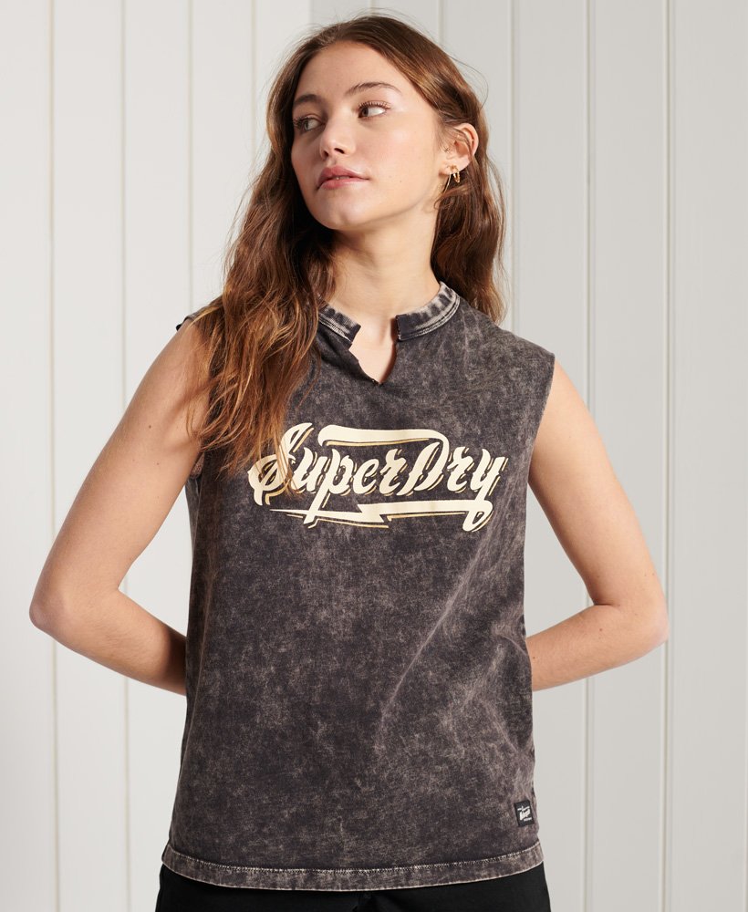Women’s Bohemian Band Vest Top in Black Superdry UK