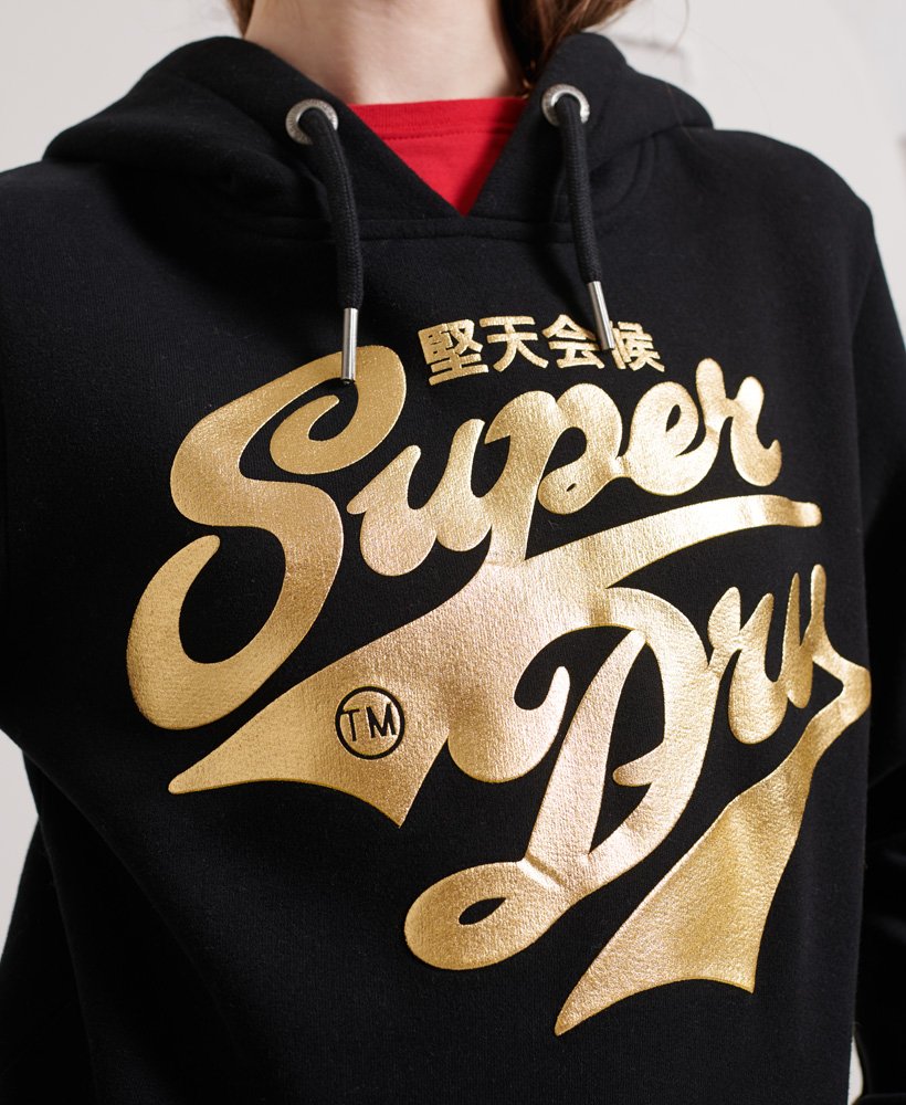 Hoodie black clearance gold