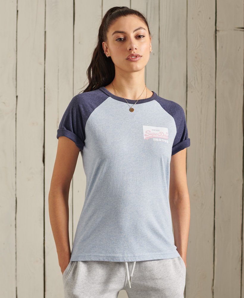 in stand houden rechter Verlichten Women's Organic Cotton Pastel Baseball T-Shirt in Light Blue | Superdry  CA-EN