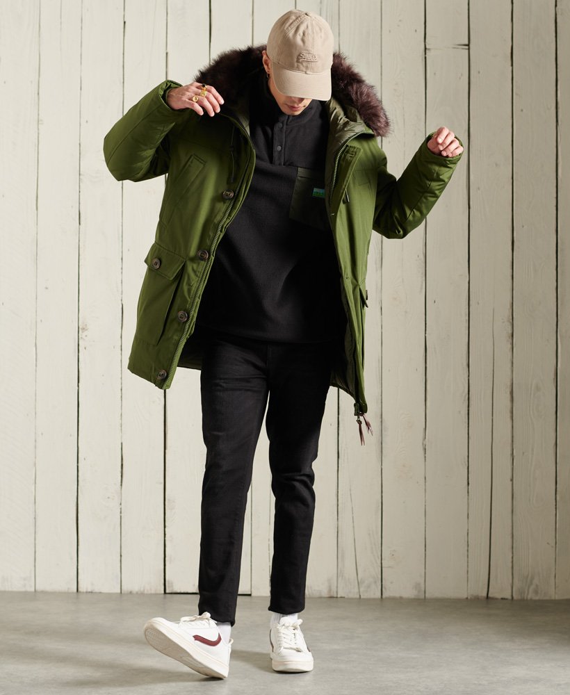 Mens - Rookie Down Parka Coat in Rifle Green | Superdry