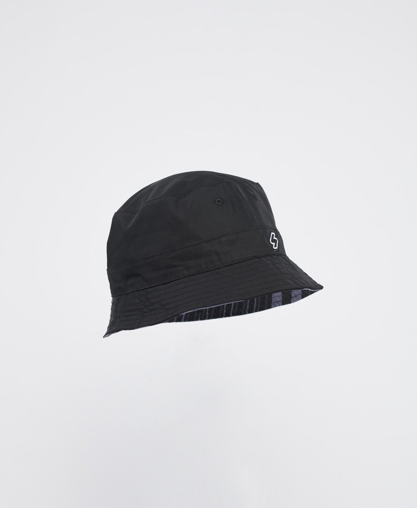 Men's Sportstyle Black Bucket Hat in Black Aop