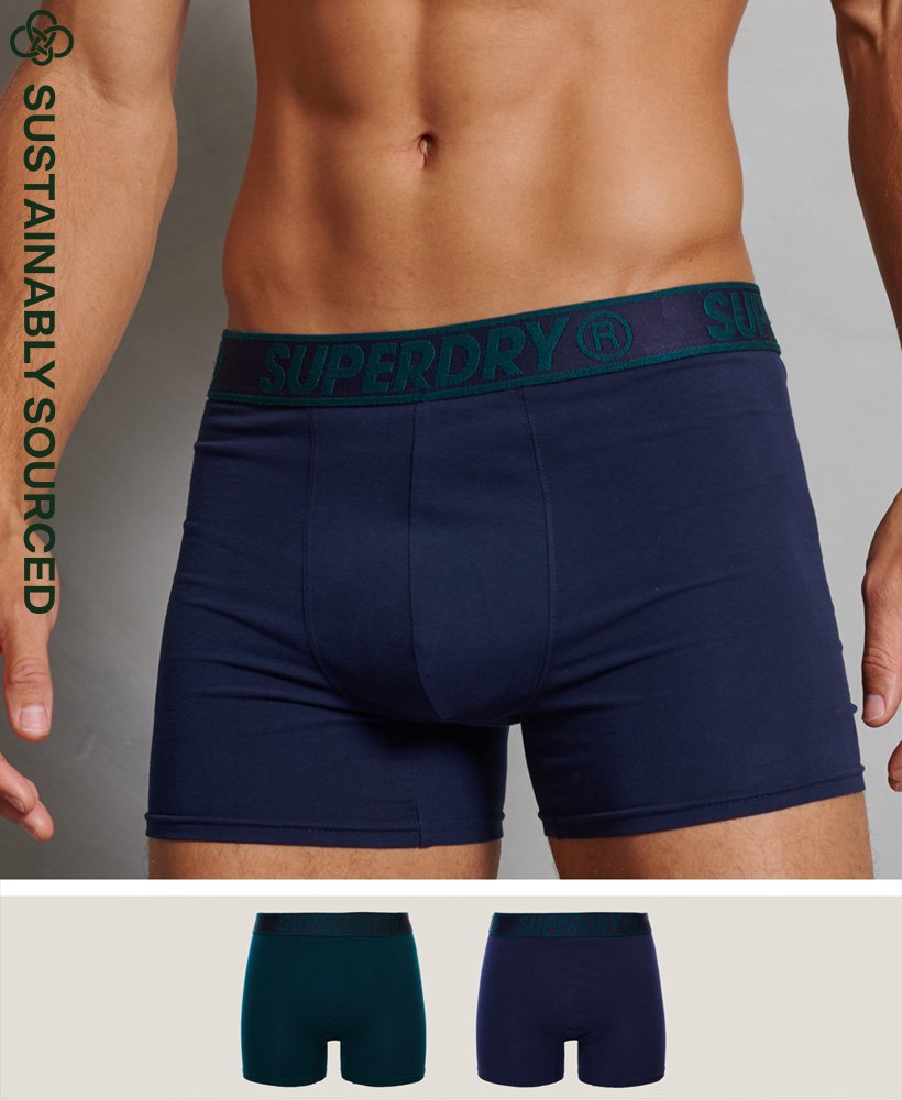 Men's - Organic Cotton Classic Boxer Double Pack in Deep Teal
