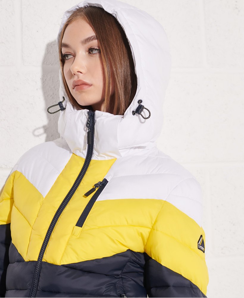 Womens - Colour Block Fuji Jacket in Yellow/navy | Superdry