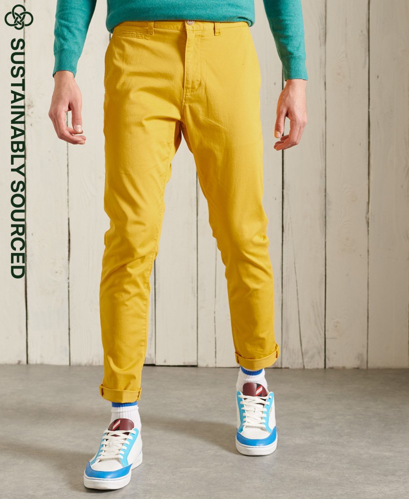 yellow chinos