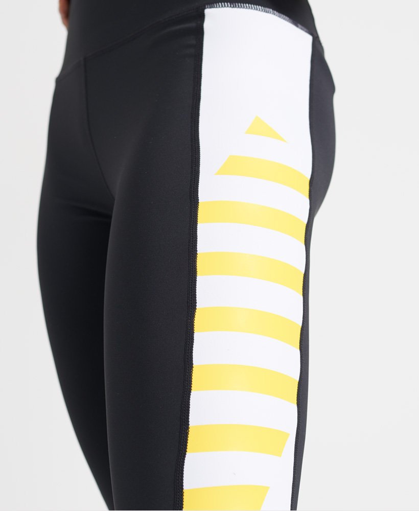 yellow running capris