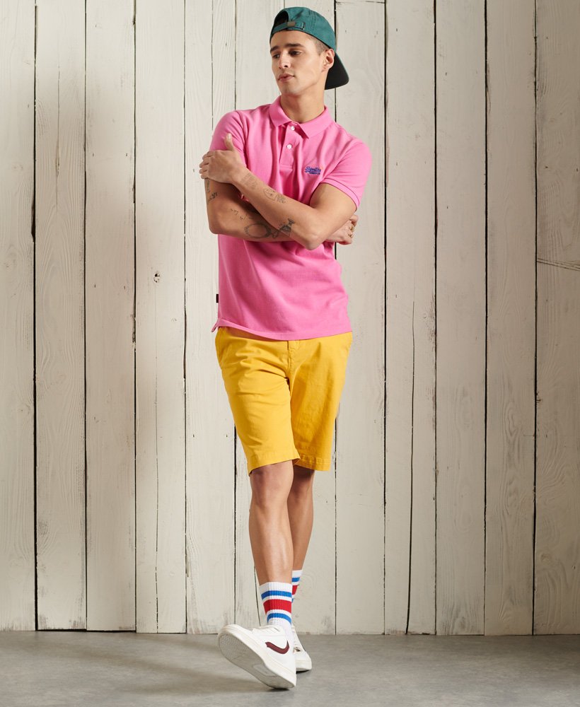 Vintage Charm: Classic Pique Polo Shirt in Light Pink