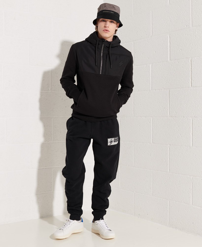 Mens - Sportstyle Jock Tag Joggers in Black | Superdry