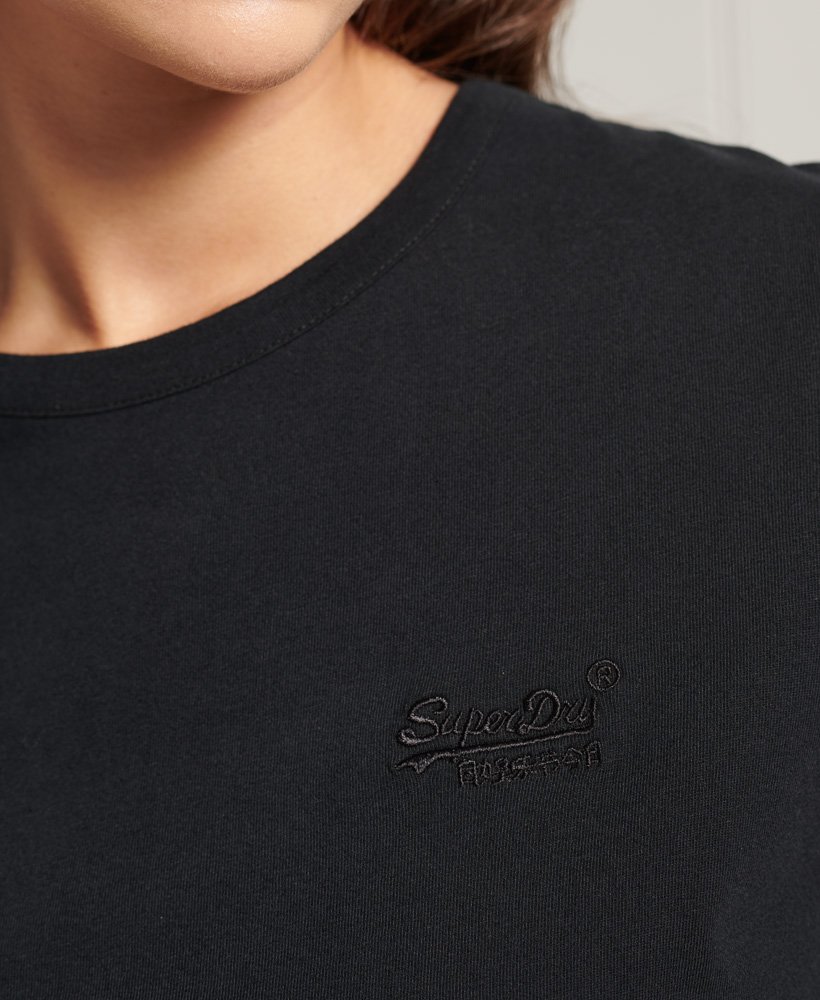 Womens - Organic Cotton Classic Long Sleeved Top in Black | Superdry