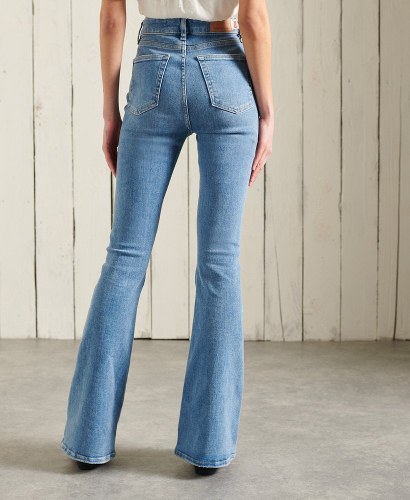 Superdry High Rise Skinny Flare Jeans - Women's Jeans