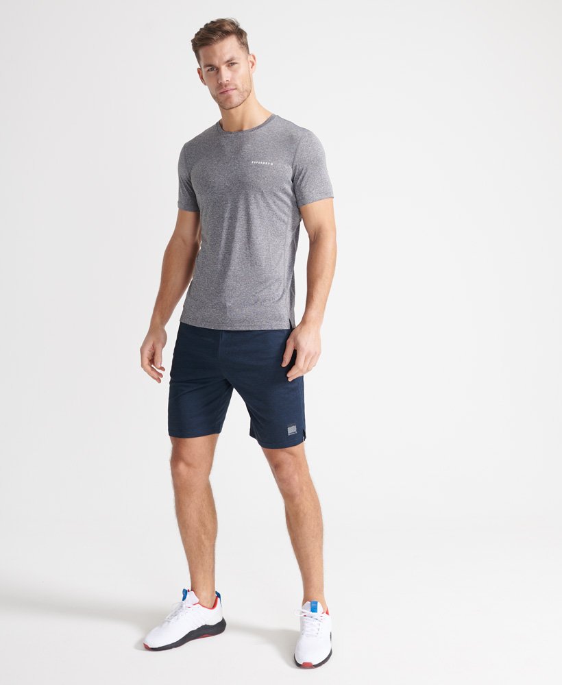 Men's Training Active T-Shirt in Slate Stripe | Superdry US
