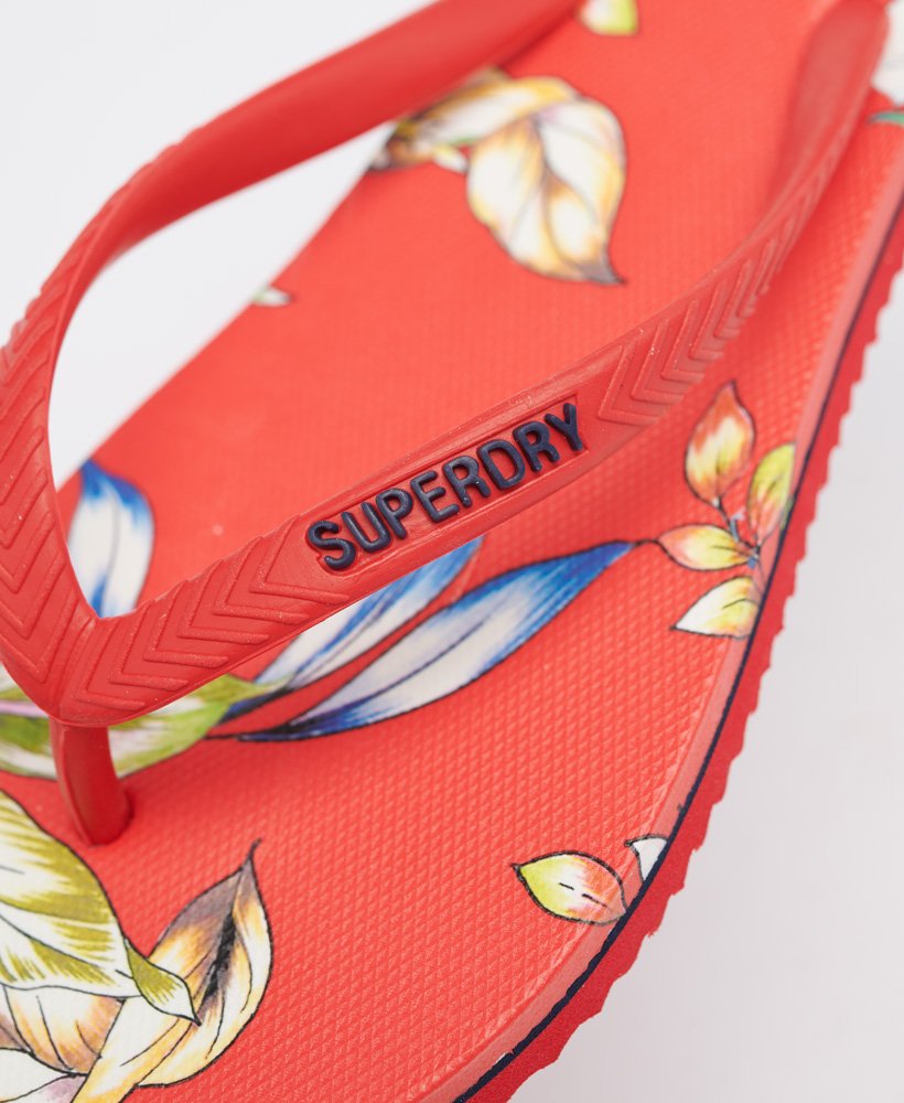 Womens - Classic Vintage Flip Flops in Red | Superdry