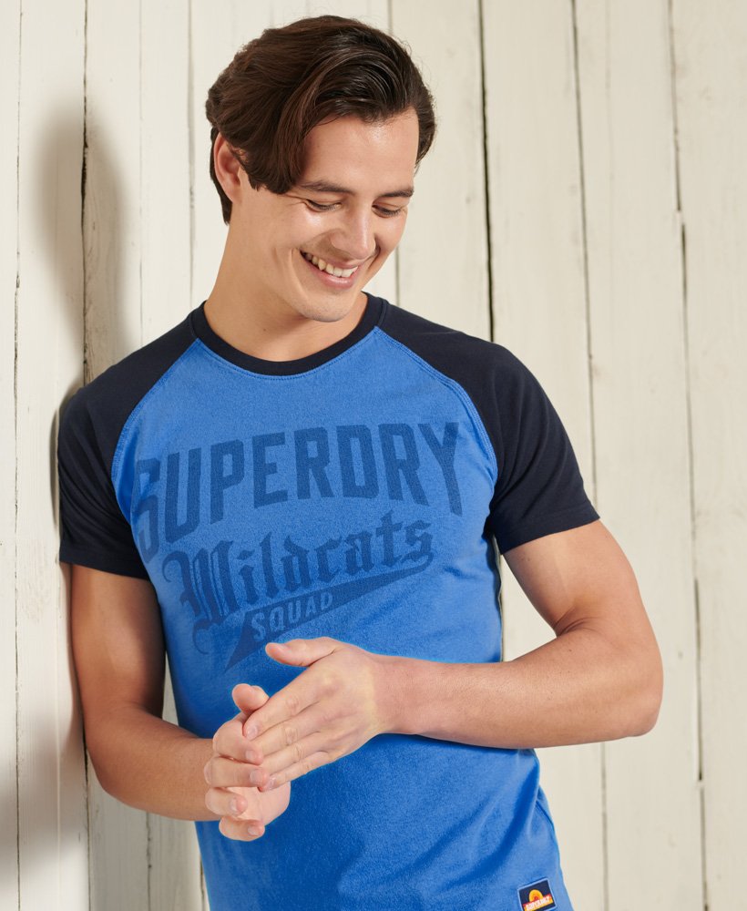 Mens - Americana Baseball T-Shirt in Neptune Blue | Superdry