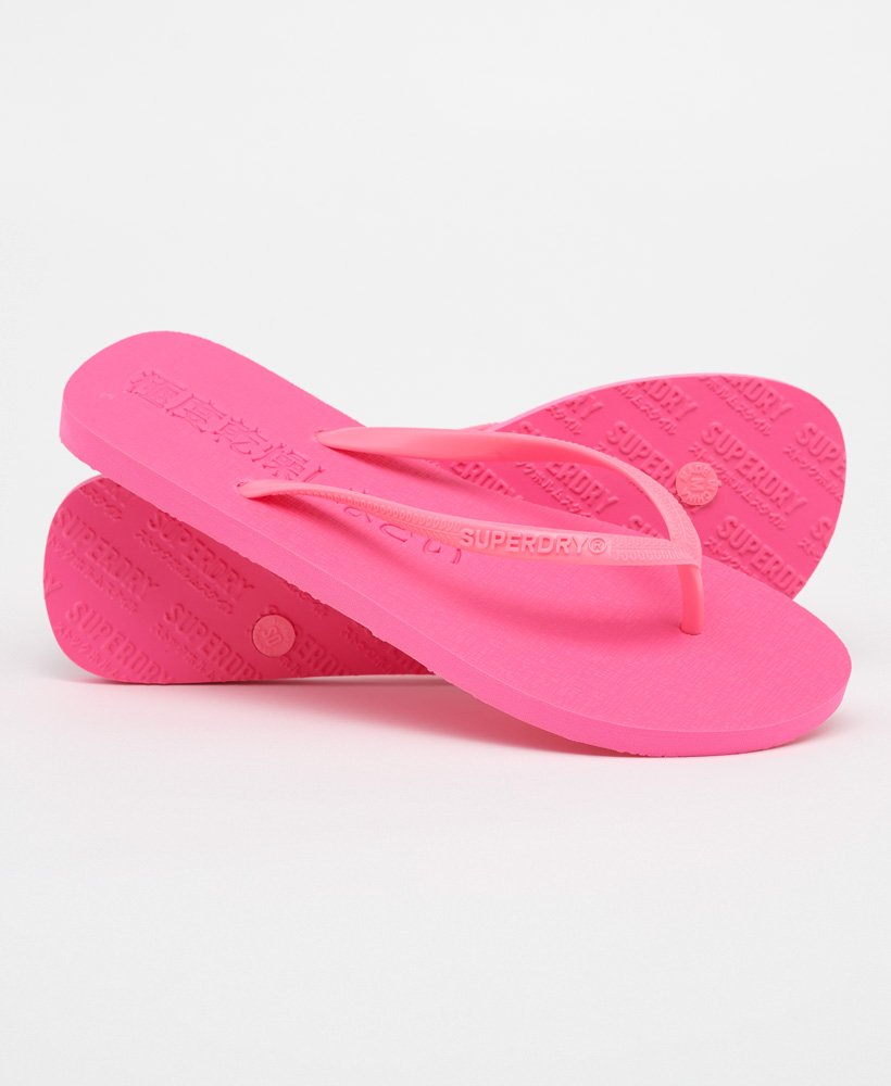 Women's Super Sleek Fluro Flip Flop in Fluro Pink