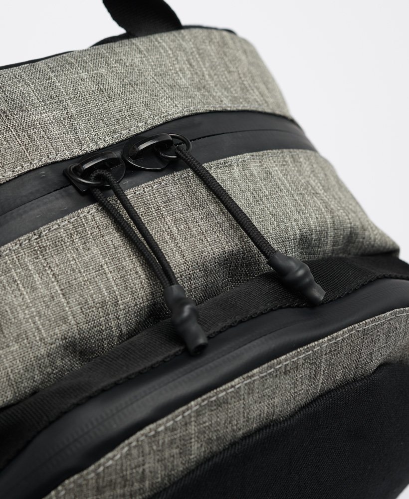 Mens Franchise Tarp Backpack in Black/grey Marl Superdry