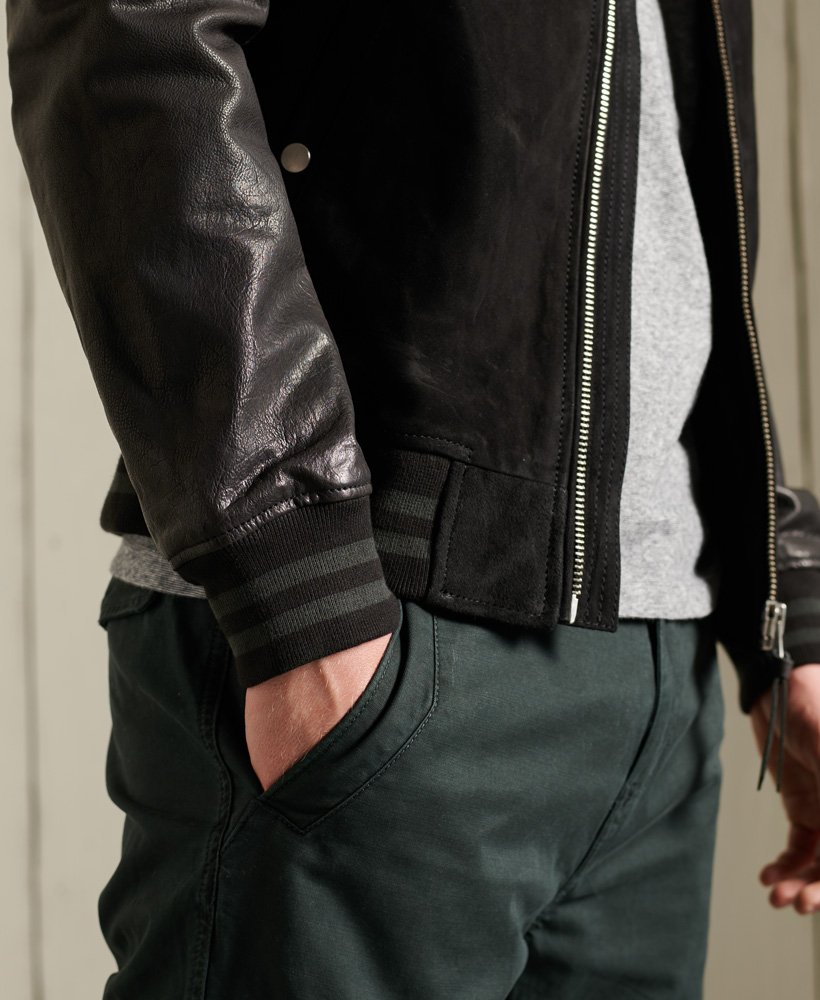 Superdry Varsity Leather Jacket Men's Jackets and Coats