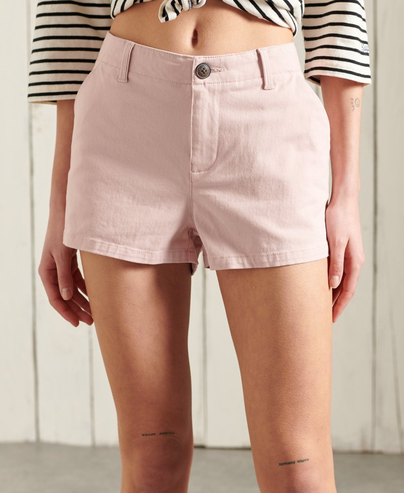 exceso Nuestra compañía excursionismo Mujer – Pantalones cortos Chino Hot en Rosa Superdry ES