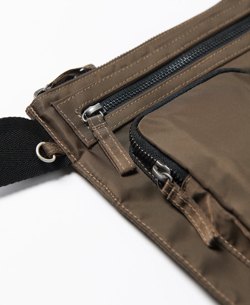 Mens Nylon Utility Pouch Bag in Olive Night Superdry