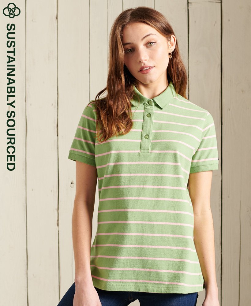 Womens - Academy Stripe Polo Shirt in 