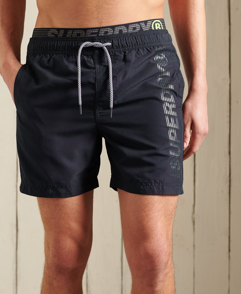 Details about   SUPERDRY STATE VOLLEY SWIM SHORTS BLACK