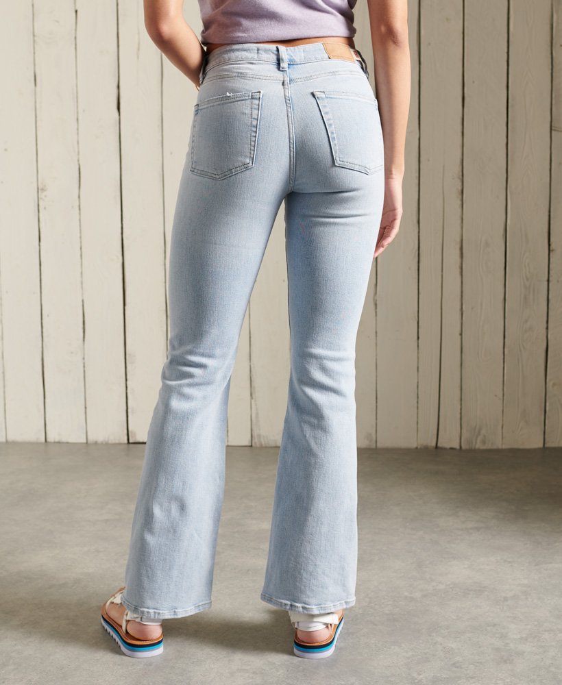 Superdry Mid Rise Slim Flare Jeans - Women's Jeans