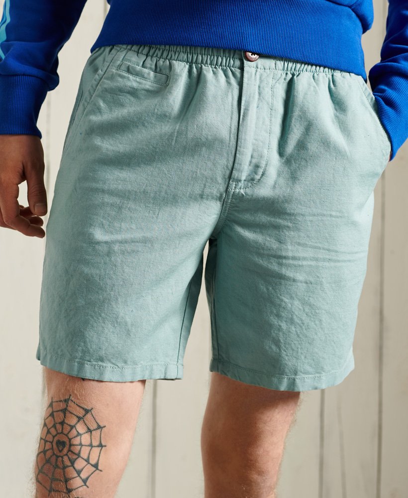 Posibilidades Permanentemente Presa Superdry Pantalones cortos de lino con efecto desteñido - Hombre  Tienda-de-vacaciones para Hombre