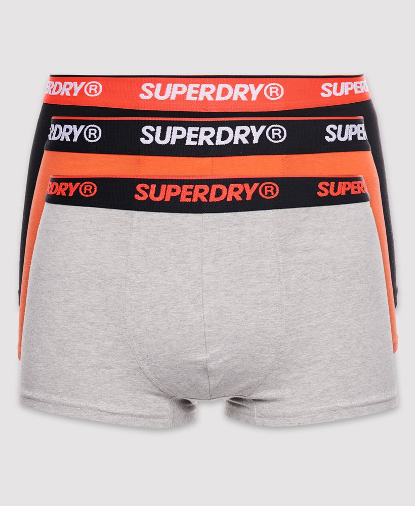 Superdry Men/'s Organic Cotton Trunk Double Pack In Green//Orange Size M