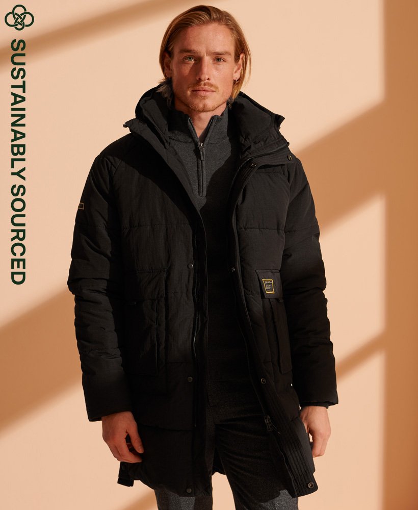 Men's - Pivot Parka Coat in Black | Superdry UK