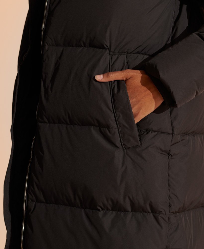 long black down coat