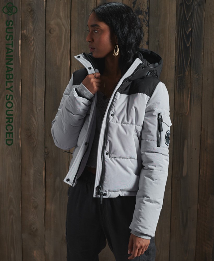 Women's Quilted Everest Jacket in Light Grey | Superdry CA-EN
