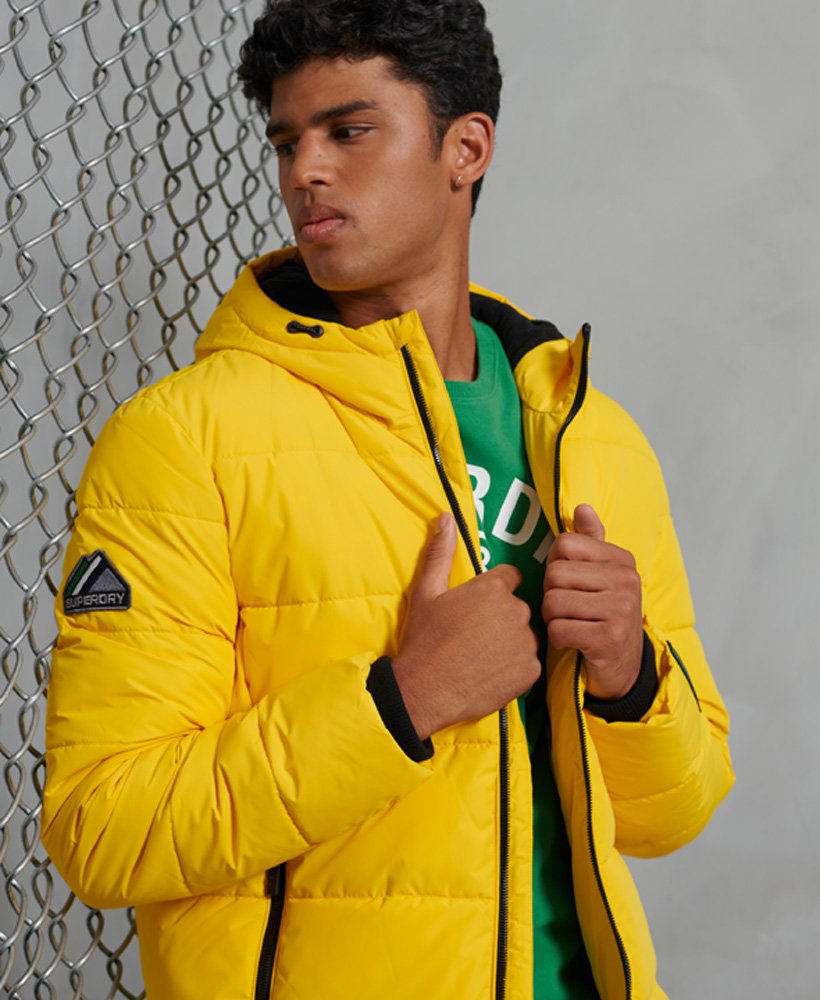 Men's - Sports Puffer Jacket in Yellow | Superdry UK