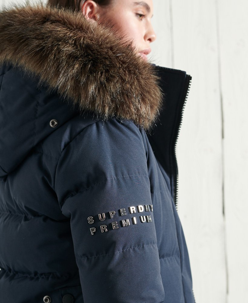 superdry longline premium rescue down coat